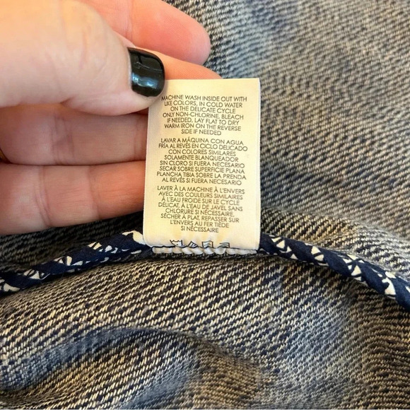 Cabi Adventure Anorak Hooded Denim Jacket Medium Wash Size M 100% Cotton - Picture 8 of 10